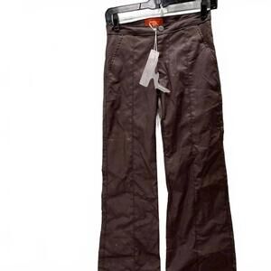 NEW EMPATH women's waxy bootcut pants in burgundy